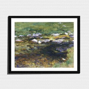 Art Print, Rocky Country Stream Landscape